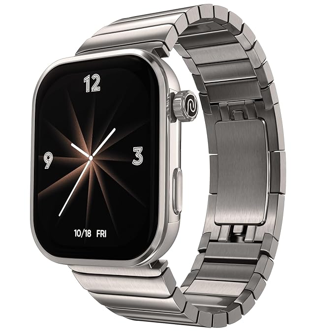 Noise Pro 6 Max Smart Watch:Intelligent AI, Endless AI Watch Faces, AI Companion, 1.96” AMOLED, Stainless Steel Build, Built-in GPS, 5 ATM, EN2 Processor, for iOS & Android
